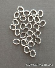 SNAPEEZ II ULTRAPLATE Oval - 99.9% Pure Silver Jump Ring 8x6mm. Made in USA.