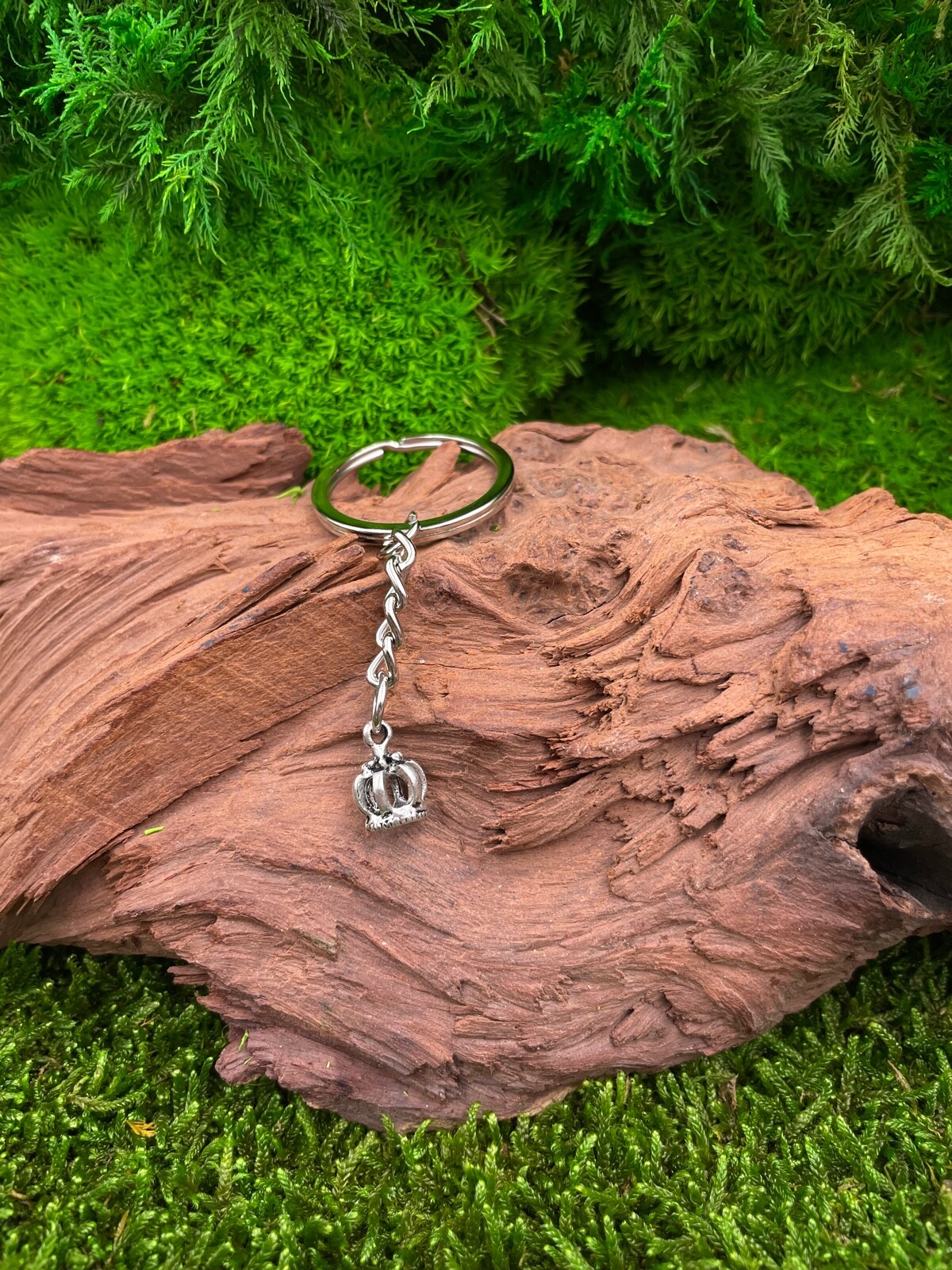 Schlüsselanhänger Kleine Krone König Silber Metall Anhänger Charm