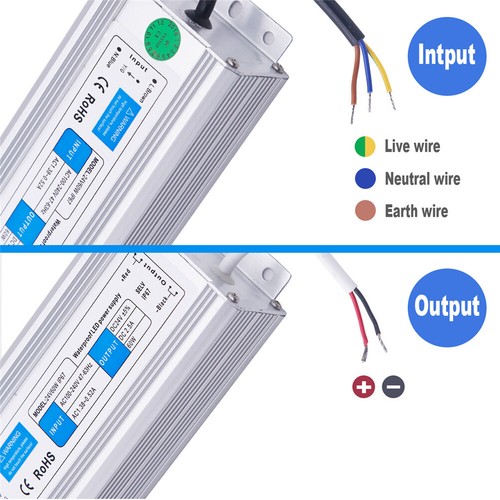 AC 110V to DC 24V 60W IP67 Waterproof Transformer Power Supply LED Light Driver - Picture 2 of 9