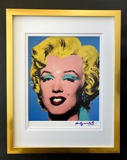 ANDY WARHOL GORGEOUS 1984 SIGNED MARILYN MONROE PRINT MATTED & FRAMED $