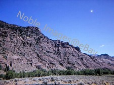 1963 Visible Moon Mountain Yellowstone National Park Wyoming 35mm Slide