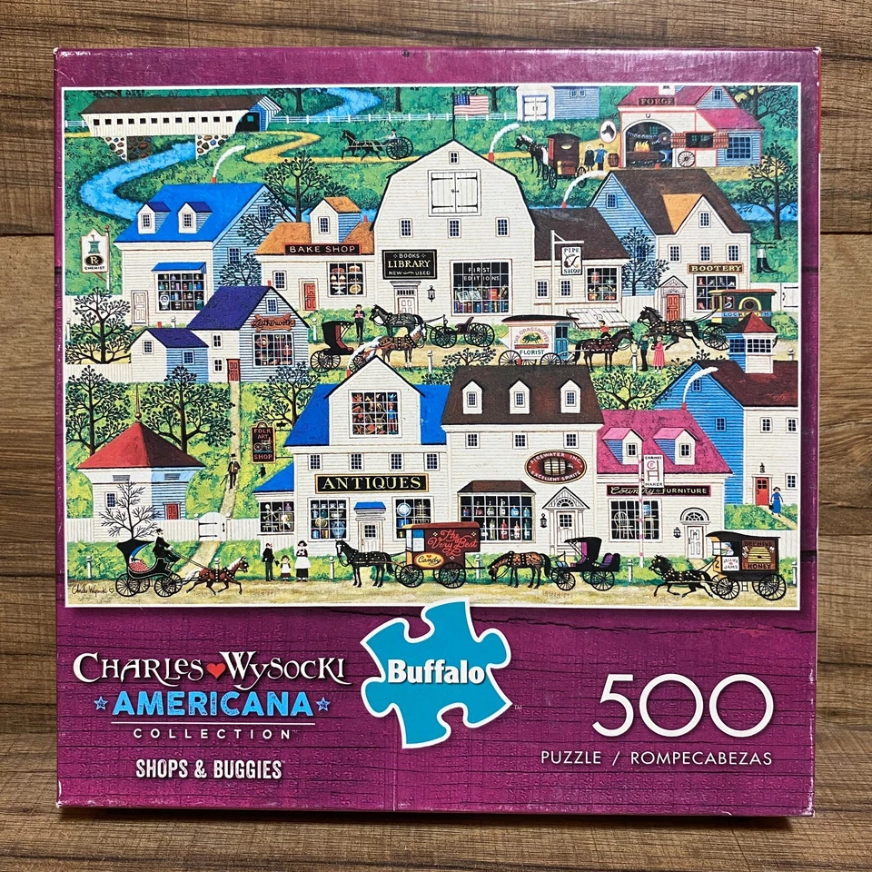 LOT OF 6 - CHARLES WYSOCKI - BUFFALO - 500 750 1000 PC PIECES  - JIGSAW PUZZLES - Image 3 of 4