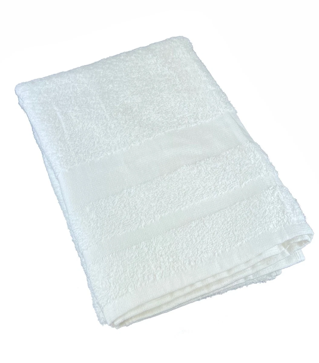 Wholesale Case Lot WHITE BATH TOWELS Cotton Blend 24