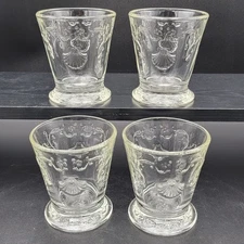 Set 4 La Rochere VERSAILLES Shells Scrolls DOF 8 oz Cocktail Glasses France READ