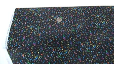 Timeless Treasures quilt-craft fabric COLORFUL MUSIC NOTES black 2 yds (cd-3676)