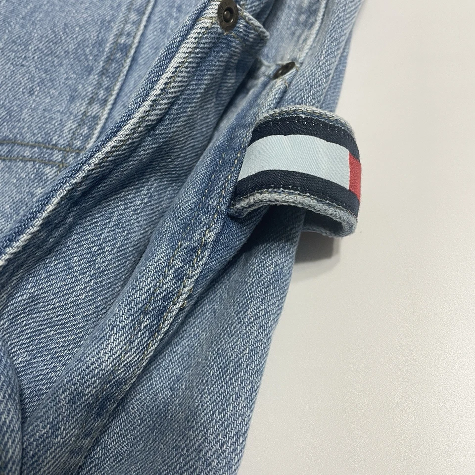 Vtg Y2K Tommy Hilfiger Baggy Skater Cargo Carpenter Denim Jeans 42x32 FITS 42x30 - Image 3 of 4