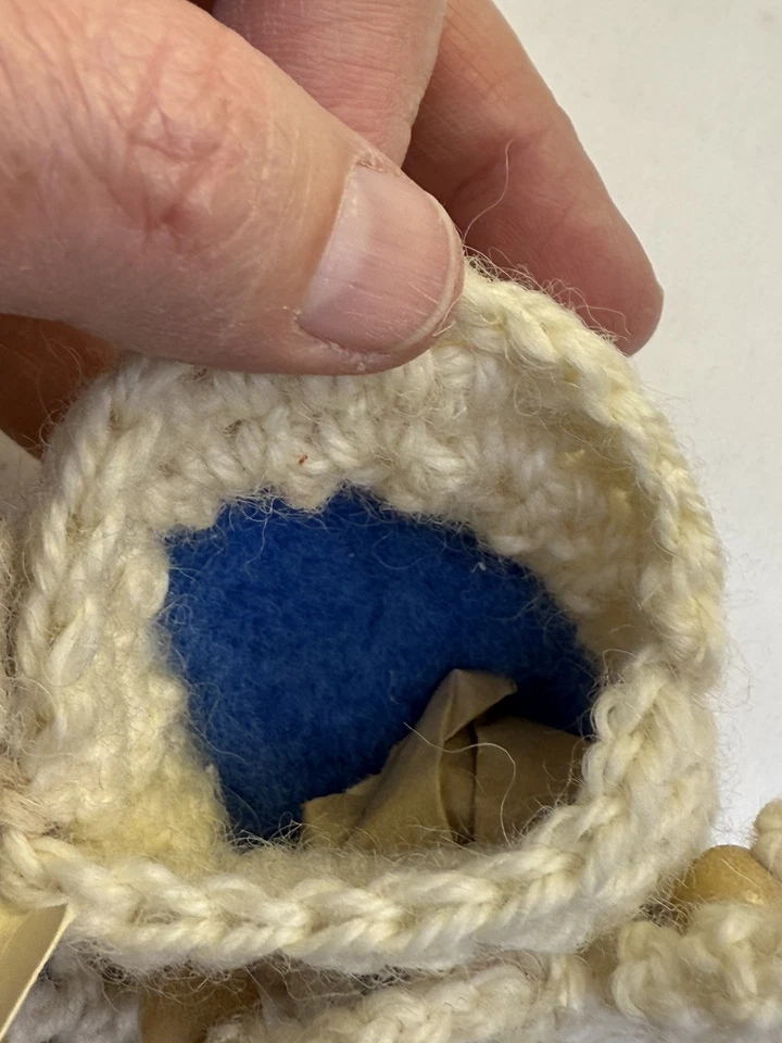 Детские тапочки ручной работы из чистой шерсти и овчины Новой Зеландии - Изображение 3 из 4