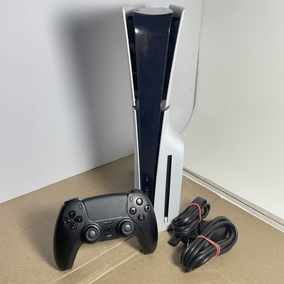 Sony PS5 PlayStation 5 Slim White Disc Edition 1 TB CFI-2015 w/ Controller! Good