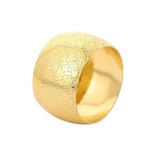 12 Pezzi Anelli Tovagliolo Metallo Oro Argento Texture Smerigliata per Servizio