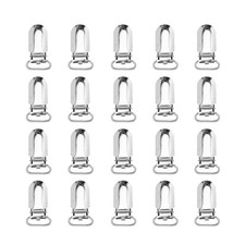 25 Pcs Suspender Hooks Duck Mouth Buckle Suspenders Button for Men Fashion