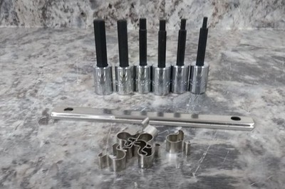 Proto J4900-7C 6 Pc 3/8 In Drive Size Hex Tip SAE Socket Bit Set