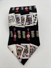 Tabasco Necktie Playing Cards Joker Novelty Silk Tie Made in USA Poker