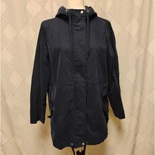 Old Navy Women's Navy Hooded Rain Coat Jacket Size Medium