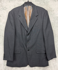 Banana Republic Men's Blazer Sport Coat 44R Charcoal Wool 3-Button Made in Italy
