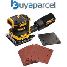 Dewalt DCW200N Cordless Brushless 18v XR 1/4 Sheet Palm Sander +10 Sheets