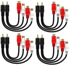 8 Absolute 2F1M RCA Interconnect Cable Wire Marine Car Amplifier Stereo Home