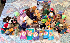 Lot over 40 Beanie Babies  minis some w Tags Mixed Animals Promo Plush Princess