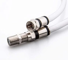 High-Speed 6ft RG6 Coaxial Cable - Ideal Extension for Televisions and Modems
