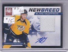 2012 Panini Elite Newbreed Blake Geoffrion Nashville Predators #31/50