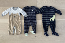 Carter's Fleece Pajamas 6M Winter Dinosaur, Bear, Monster