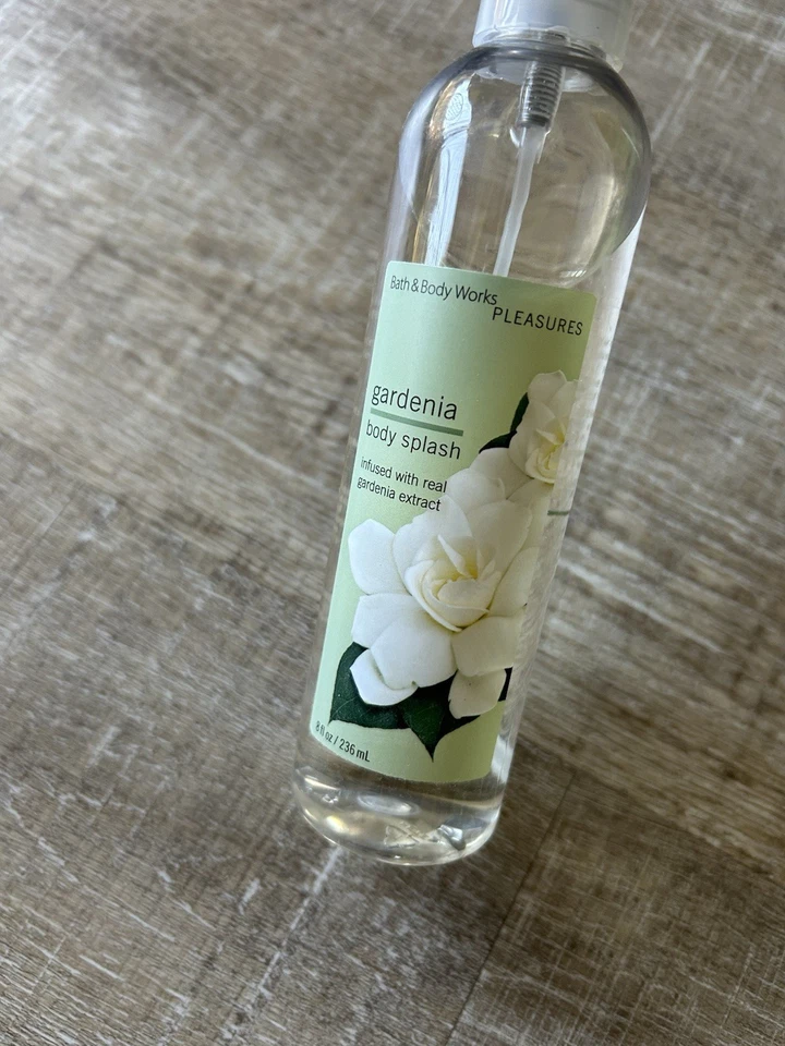Bruma de fragancia Bath & Body Works Pleasures Gardenia Body Splash 8 oz de colección rara Foto 2 de 4