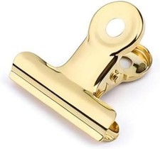 Gold Metal Bulldog Paper Clips, 3 Pack Metan Large Bull Clips Clamp...