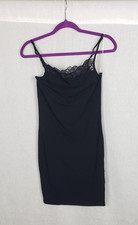 Fashion Nova Dress S Black Lace Trim Cami Slip Bodycon Sexy Gothic Witchy