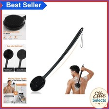 Silicone Back Scrubber for Shower 17 Inch Long Handle Double Sided Body Brush