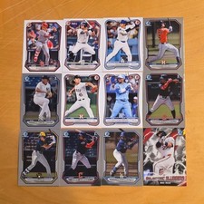 Bowman MLB Baseball Card Lot (11) Trout Rodriguez Fernandez Electric Sluggers