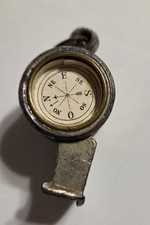 Antique Collectible Metal Compass/whistle/pendant Combination Circa WWII 