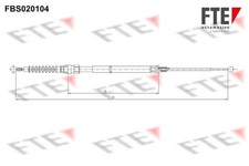FTE Bremsseil Seilzug Feststellbremse 9250008 für SKODA OCTAVIA 3 5E3 NL3 NR3