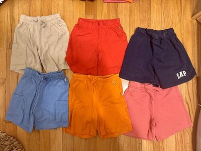 GAP Toddler Boy Athletic Shorts Lot of 6 Solid Drawstring Elastic Waist