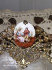 VINTAGE FRENCH FROSTED GLASS TRINKET DISH W/DOVES — photo 5