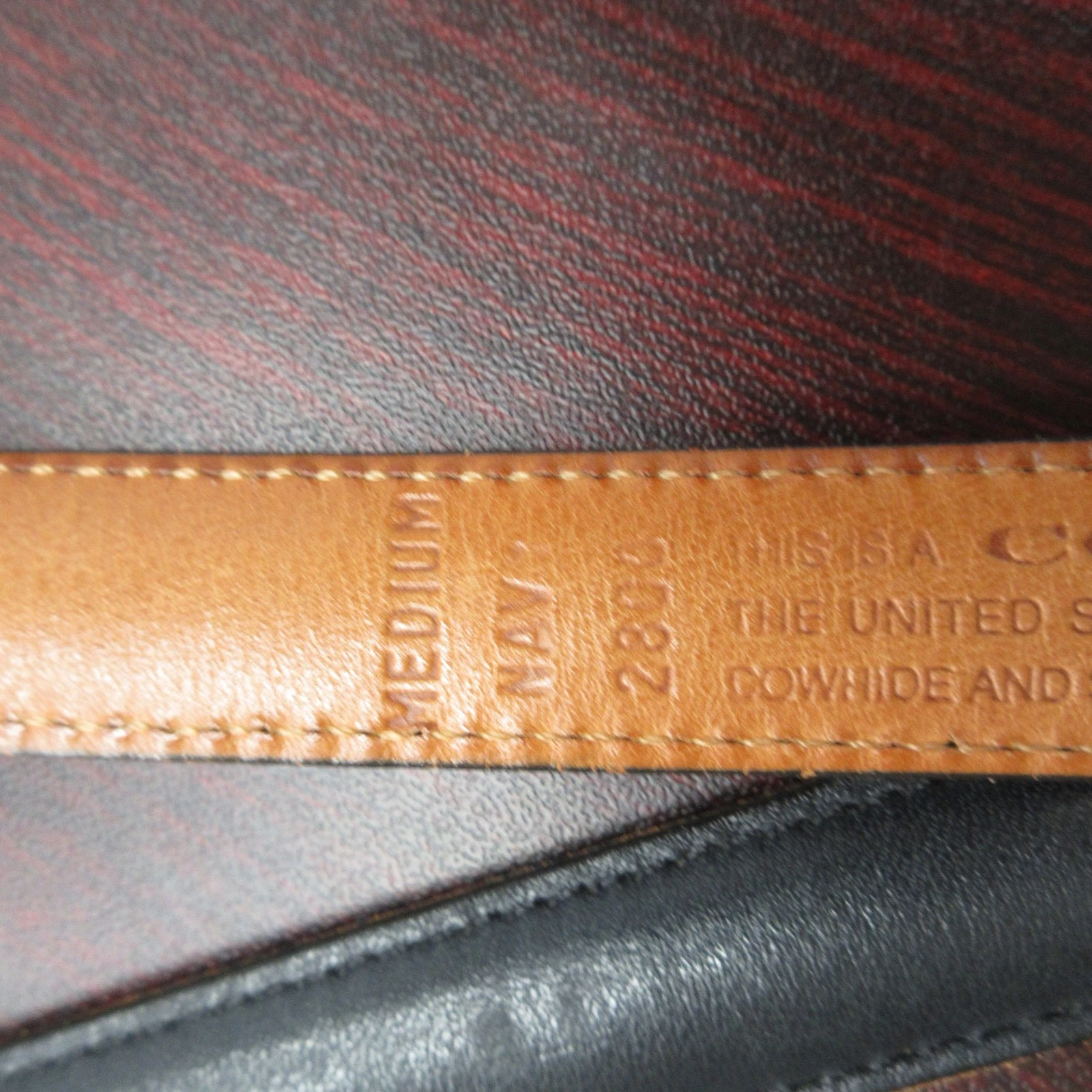 Cintura Coach vintage donna pelle media fibbia ottone massiccio USA guanto conciato anni 90