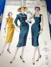 LOVELY VTG 1950s DRESS JACKET BUTTERICK Sewing Pattern 12/32