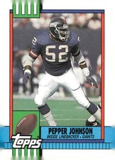 1990 Topps #54b Pepper Johnson