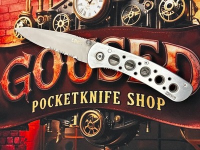 [1202] CRKT MT Rainier Taschenmesser Folder Linerlock Silber Silver
