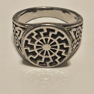 #ad #ad German Made Black Sun Dial Ring Size 10 $120.00