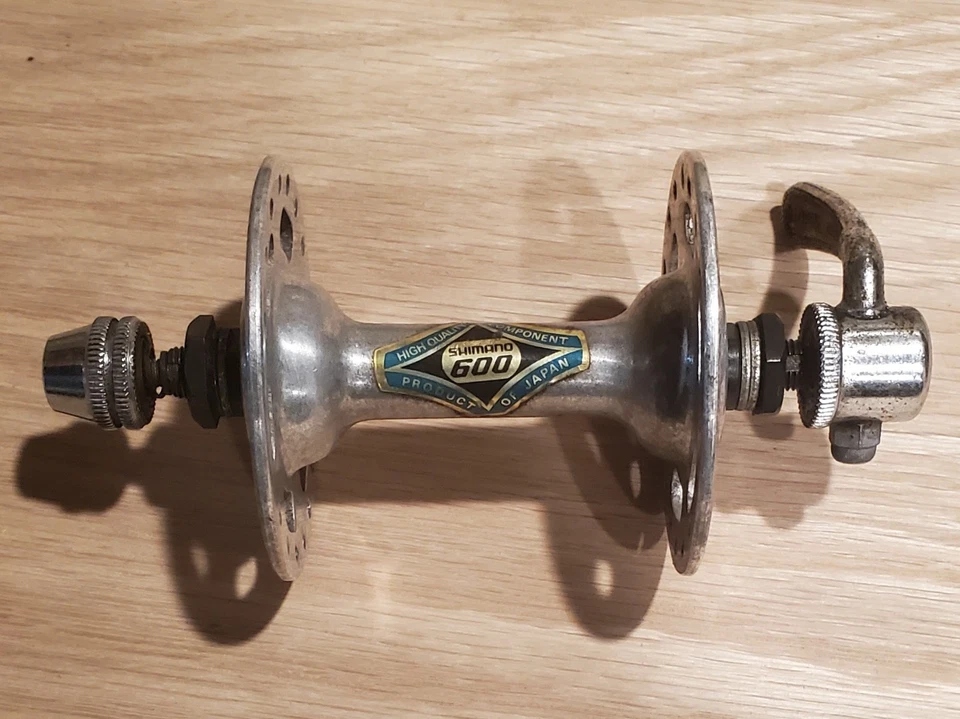 Vintage Shimano 600 High Flange Front Hub 36h Phone Dial Touring Arabesque - Image 2 of 4