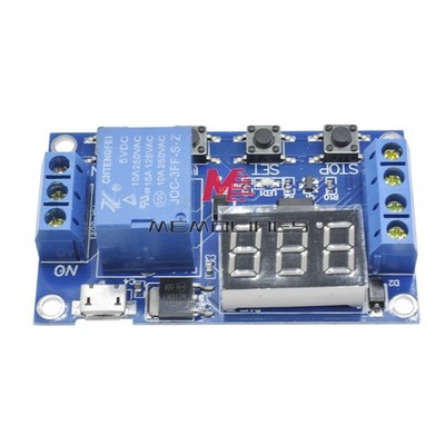 Digital LED Trigger Delay Cycle Timer Control Switch Relay Module Micro USB 5V #