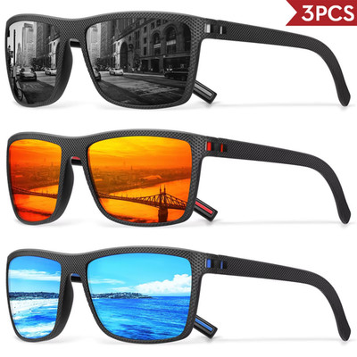 3/4 Pack New Designer Box Polarized Colorful Sunglasses for Men and Women Suitab