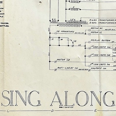 Gottlieb Sing Along Pinball Machine Game Manual Schematics ORIGINAL