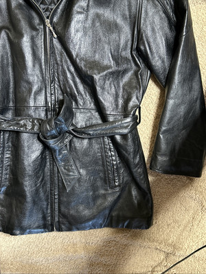 ジャケット・アウター 00s WILSONS LEATHER Thinsulate swing top Wilsons Limited Editions Black Leather Thinsulate Thermal