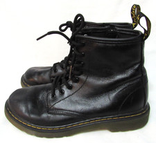 Dr Martens Black Leather 1460 J Side Zip Combat Boots Size 4 Men 5 Women EUC