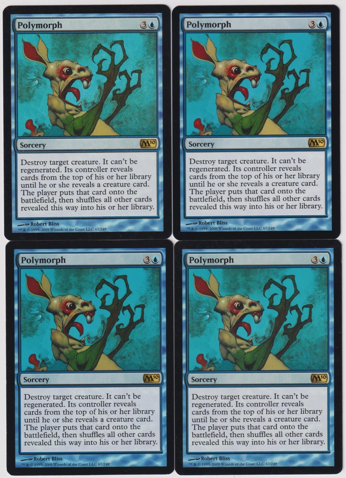 MTG 4X Polymorph X4 Core Set 2010 (M10) Magic - LP/MP - NM