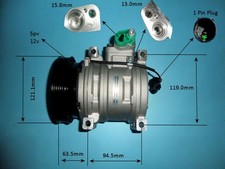 CoolZone Air Aircon Compressor 14-9774P For Hyundai I10 I Pa