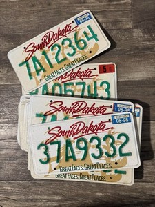 20- South Dakota Embossed License plates-1998-2000 Mount Rushmore-good Shape!