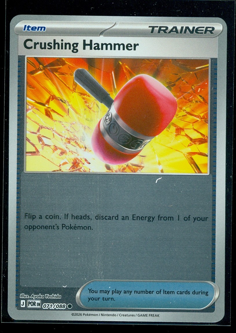 Pokemon CRUSHING HAMMER 071/088 - Perfect Order - Rev Holo - MINT