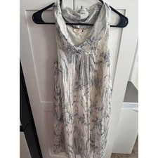 Sundry Womens Blue White Abstract Print Cowl Neck Sleeveless Shift Dress Size 3