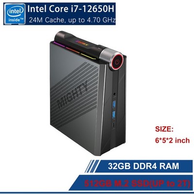 【90% neue】GAME Mini PC Intel i7 12650H 32GB DDR4 512GB SSD Wifi 6 Windows 11 Pro